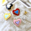バイカラーハートカルテットピアス