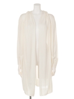 フードロングカーディガン/Beige