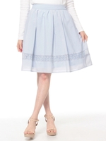 レディーレース切替フレアースカート/ピンク