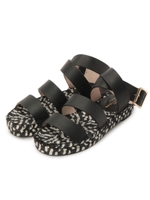 COMING ATTRACTIONS アンクルストラップサンダル/ブラック(019)