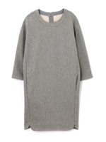 ニットライクデニムサックワンピース/グレー(020)