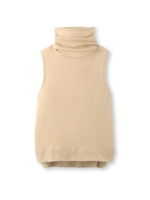 ノースリーブボリュームタートルニット/ベージュ(052)