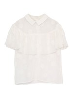 フラワーフリルブラウス/オフホワイト