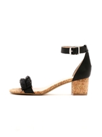 フリンジアンクルストラップサンダル/ホワイト(030)