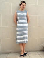 ボーダーノースリーブワンピース/柄Ｃ