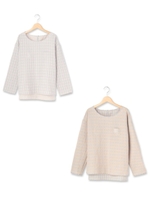 リバーシブルチェックブラウス/ライトブルー(291)