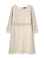 レースドッキングワンピース/ベージュ(040)