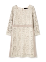 レースドッキングワンピース/ベージュ(040)