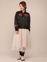 2wayチュールスカート/ブラック