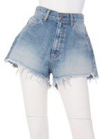 【Casual】ブリーチフリンジデニムS-PT/ブルー