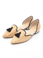 【vanitybeauty】タッセルセパレートパンプス/ブラック