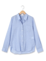 コットンリネンシャツ/ブルー(292)