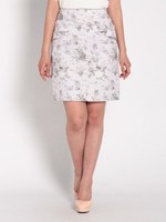 タイト釦花柄スカート/ピンク系