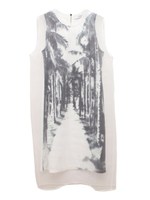 パームツリー　レイヤードワンピース/ブラック