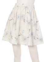 フラワーフレアスカート/ブルー