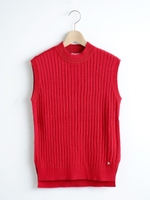 ワイドリブノースリーブ/レッド