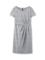 千鳥切り替えワンピース/ブラック(219)