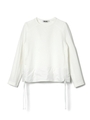 SWEAT SHIRRED TOP/ホワイト