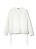 SWEAT SHIRRED TOP/ホワイト