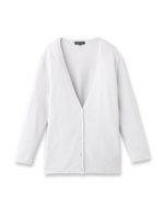 [S]Vネックサマーニットカーディガン/ライトグレー(011)