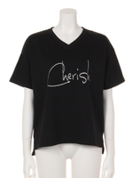 【chille anap】CherishロゴゆるTシャツ/BK