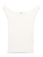 オフショルリブニットトップス/BORDER