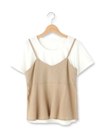 キャミソール+プルオーバー/ベージュ(052)