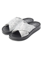 グリッタークロスサンダル/シルバー(106)