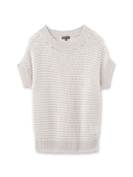 コットンリネンリブ切り替えニット/ネイビー(493)