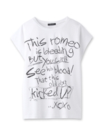 スパンコットン天竺ロゴTシャツ/オフホワイト(003)