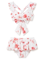 トーオントーンフラワースイムウェア/レッド