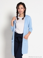 ポケットリボンロングC/D 3/サックス