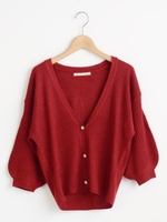 リブ編みショートハオリ/イエロー