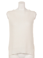 ローゲージノースリーブニット/BLACK