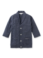 麻混ショールカラーカーディガン/グレー(012)