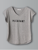 ・ロゴプリントTシャツ/杢グレー