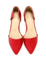 フラットセパレートパンプス/レッド(100)