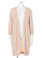 リブロングカーディガン/グレー