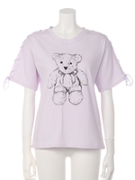 レースアップくまTシャツ/ラベンダー