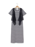 レースジレ&ロングワンピース/グレー(012)