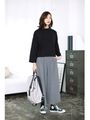【AZULbymoussy】ミラノリブボトルネック長袖Kプルオーバー/T.GRY