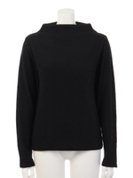 【mystic】テレコボトルネックプルオーバー/BLK