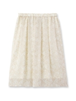 アラベスク柄タックスカート/サックス(190)