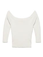 シンプルオフショルニットプルオーバー/WHT