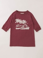 パームツリープリントTシャツ/RED