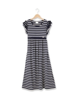 narue(ナルエー) アイシング天竺ボーダーワンピナイティ/ネイビー(193)