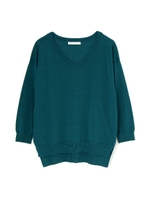 ＳＷＡＮ　ＬＩＮＥＮ　Ｖネックニット/カーキ(180)