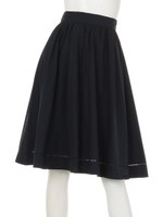 タイプライターギャザースカート/ネービーブルー