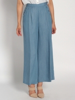 デニムワイドパンツ/ブルー