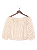 ★JOC ストライプ オフショルダー ブラウス/LT.Blue